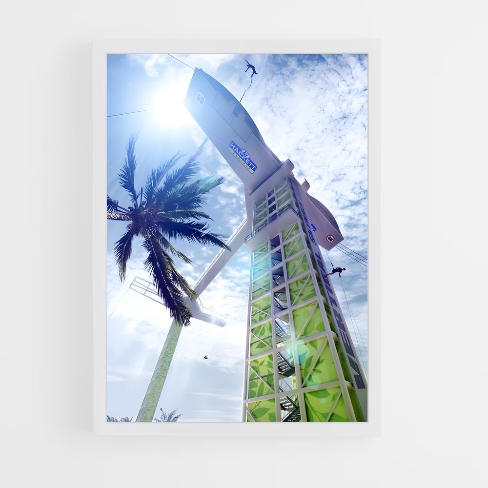 Poster Palm Breeze – affiche Saut à l’élastique (vue 3)